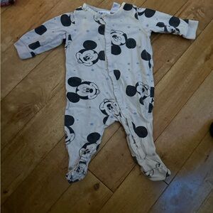 H&M Kids Mickey Mouse Footie - Black and White
